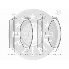 64320 OPTIMAL Комплект тормозных колодок, дисковый тормоз