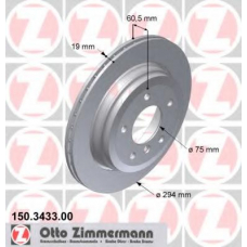 150.3433.00 ZIMMERMANN Тормозной диск