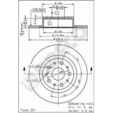 BS 7507 BRECO Тормозной диск