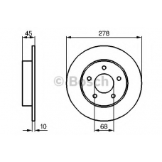 0 986 479 B64 BOSCH Тормозной диск