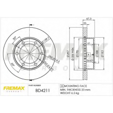 BD-4211 FREMAX Тормозной диск