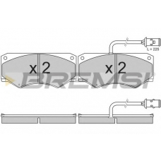 BP2611 BREMSI Комплект тормозных колодок, дисковый тормоз