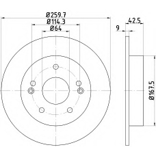 MDC1863 MINTEX Тормозной диск