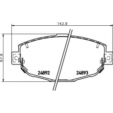 8DB 355 015-341 HELLA PAGID Комплект тормозных колодок, дисковый тормоз