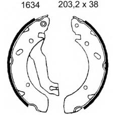 01634 BSF Комплект тормозных колодок