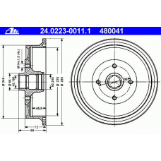 24.0223-0011.1 ATE Тормозной барабан