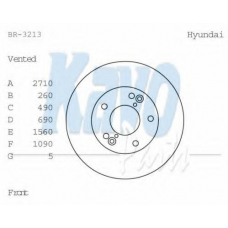 BR-3213 KAVO PARTS Тормозной диск