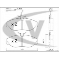 V22-0073 VEMO/VAICO Комплект тормозных колодок, дисковый тормоз