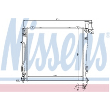 66696 NISSENS Радиатор, охлаждение двигателя