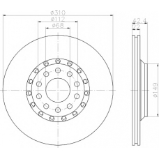 8DD 355 109-881 HELLA PAGID Тормозной диск