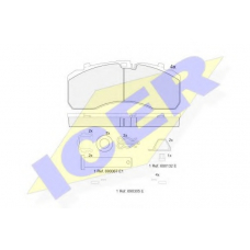 152091-066 ICER Комплект тормозных колодок, дисковый тормоз