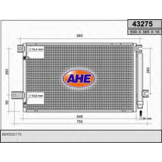 43275 AHE Конденсатор, кондиционер