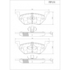 FBP4151 FI.BA Комплект тормозных колодок, дисковый тормоз