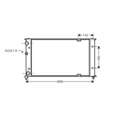 VW2192 AVA Радиатор, охлаждение двигателя