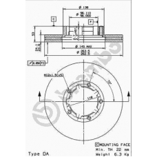 09.7117.10 BREMBO Тормозной диск