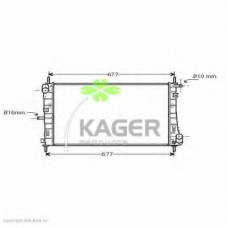 31-0366 KAGER Радиатор, охлаждение двигателя