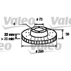 186611 VALEO Тормозной диск