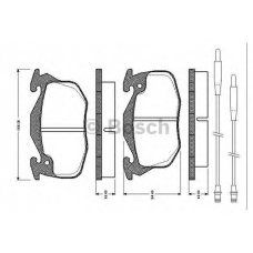 0 986 TB2 551 BOSCH Комплект тормозных колодок, дисковый тормоз