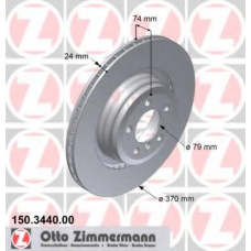 150.3440.00 ZIMMERMANN Тормозной диск