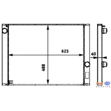 8MK 376 719-151 HELLA Радиатор, охлаждение двигателя