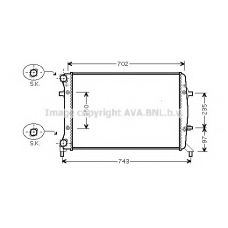 VWA2272 AVA Радиатор, охлаждение двигателя