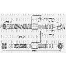 BBH6801 BORG & BECK Тормозной шланг