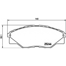 8DB 355 019-811 HELLA Комплект тормозных колодок, дисковый тормоз