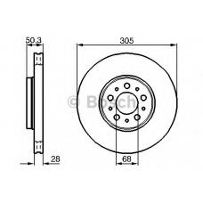 0 986 479 C59 BOSCH Тормозной диск