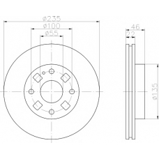 8DD 355 107-191 HELLA PAGID Тормозной диск