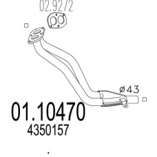 01.10470 MTS Труба выхлопного газа