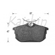 D6120 KAISHIN Комплект тормозных колодок, дисковый тормоз
