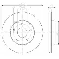 MDC2496 MINTEX Тормозной диск