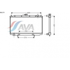 DN2179 AVA Радиатор, охлаждение двигателя