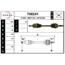 T98241 EAI Приводной вал