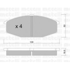 22-0490-0 METELLI Комплект тормозных колодок, дисковый тормоз