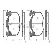 0 986 TB2 518 BOSCH Комплект тормозных колодок, дисковый тормоз