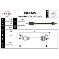 T68152A EAI Приводной вал