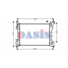 080087N AKS DASIS Радиатор, охлаждение двигателя