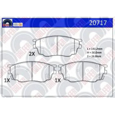 20717 GALFER Комплект тормозных колодок, дисковый тормоз