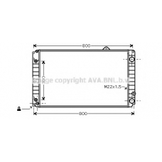 AIA2099 AVA Радиатор, охлаждение двигателя