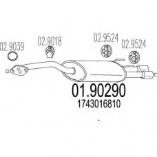01.90290 MTS Глушитель выхлопных газов конечный