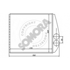 212550 SOMORA Теплообменник, отопление салона