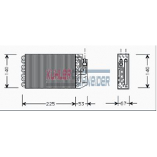 8706501 KUHLER SCHNEIDER Испаритель, кондиционер