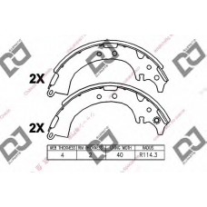 BS1231 DJ PARTS Комплект тормозных колодок