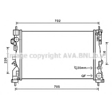 AL2121 AVA Радиатор, охлаждение двигателя