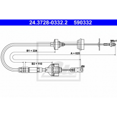 24.3728-0332.2 ATE Трос, управление сцеплением