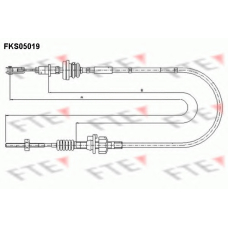 FKS05019 FTE Трос, управление сцеплением