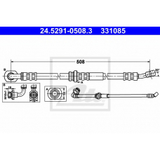 24.5291-0508.3 ATE Тормозной шланг