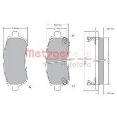 1170017 METZGER Комплект тормозных колодок, дисковый тормоз