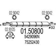 01.50800 MTS Средний глушитель выхлопных газов